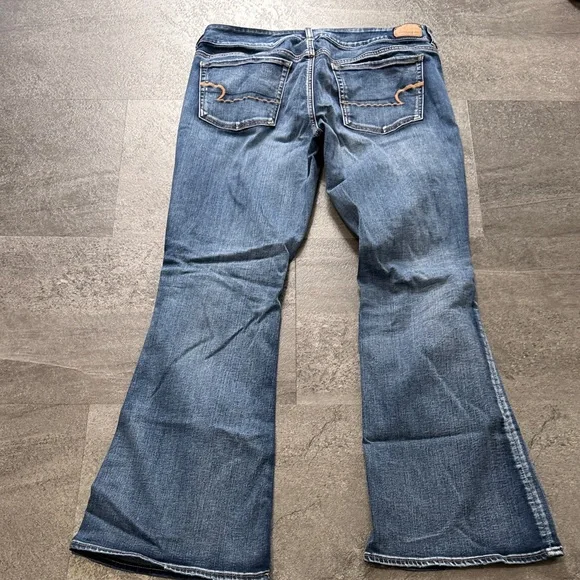 American Eagle Outfitters Women's Boot Cut Jeans - Dark Blue - Picture 2 of 7